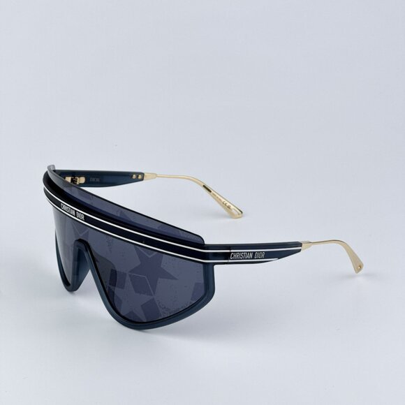 Dior Women BRAND NEW Sunglasses Matte Navy Blue Silver Mask DIORCLUB M2U 31B7 - Picture 7 of 11